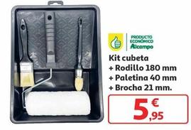 Oferta de Alcampo - Kit Cubeta + Rodillo + Paletina + Brocha por 5,95€ en Alcampo