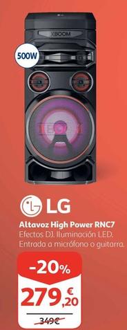 Oferta de Lg - Altavoz High Power RNC7  por 279,2€ en Alcampo