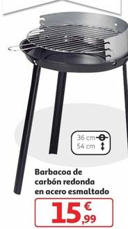 Oferta de Barbacoa De Carbón Redonda En Acero Esmaltado por 15,99€ en Alcampo