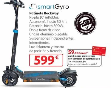 Oferta de Smartgyro - Patinete Rockway por 599€ en Alcampo