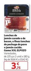 Oferta de El Pozo - Lonchas De Jamón Curado O De Bacon por 3,75€ en Alcampo