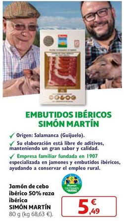 Oferta de Simon Martin - Jamón De Cebo Iberico 50% Raza Iberica por 5,49€ en Alcampo