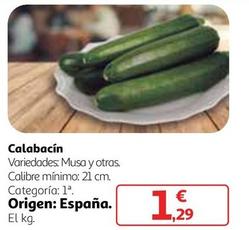 Oferta de Calabacín por 1,29€ en Alcampo