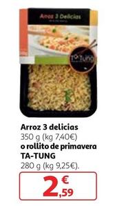 Oferta de Ta Tung - Arroz 3 Delicias O Rollito De Primavera por 2,59€ en Alcampo
