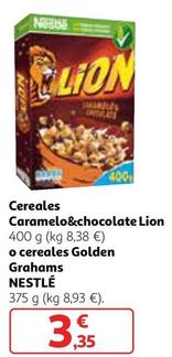 Oferta de Nestlé - Cereales Caramelo&Chocolate Lion O Cereales Golden Grahams por 3,35€ en Alcampo