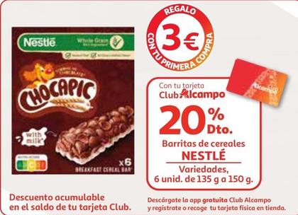 Oferta de Nestlé - Barritas De Cereales por 3€ en Alcampo