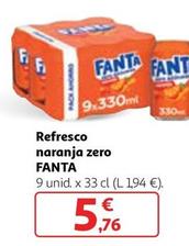 Oferta de Fanta - Refresco Naranja Zero por 5,76€ en Alcampo