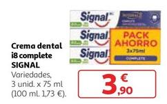 Oferta de Signal - Crema Dental i8 Complete por 3,9€ en Alcampo