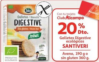 Oferta de Santiveri - Galletas Digestive Ecológicas Avena / Sin Gluten en Alcampo