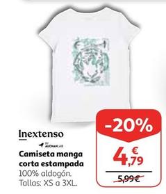 Oferta de Inextenso  - Camiseta Manga Corta Estampada  por 4,79€ en Alcampo