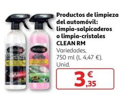 Oferta de Clean Rm - Productos De Limpieza Del Automovil, Limpia-salpicaderos O Limpia-cristales por 3,35€ en Alcampo