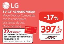 Oferta de Lg - LG TV 43" 43NANO766QA por 397,57€ en Alcampo