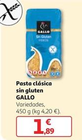 Oferta de Gallo - Pasta Clásica Sin Gluten por 1,89€ en Alcampo