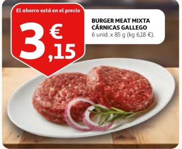 Oferta de Carnicas Gallego - Burger Meat Mixta  por 3,15€ en Alcampo