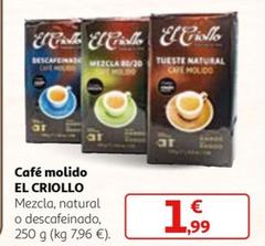 Oferta de El Criollo - Café Molido por 1,99€ en Alcampo