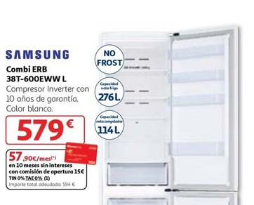 Oferta de Samsung - Combi ERB 38T-600EWW L por 579€ en Alcampo