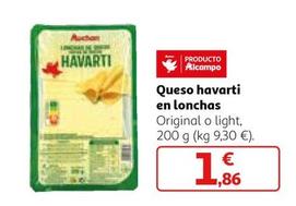 Oferta de Auchan - Queso En Lonchas por 1,86€ en Alcampo