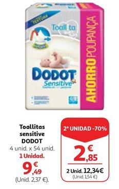 Oferta de Dodot - Toallitas Sensitive por 9,49€ en Alcampo