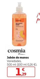 Oferta de Cosmia - Jabón De Manos por 1,29€ en Alcampo