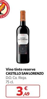 Oferta de Castillo San Lorenzo - Vino Tinto Reserva por 3,49€ en Alcampo