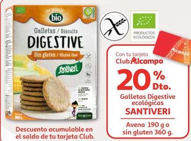 Oferta de Santiveri - Galletas Digestive Ecológicas por 3€ en Alcampo
