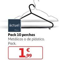 Oferta de Actuel - Pack 10 Perchas por 1,99€ en Alcampo