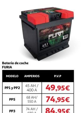 Oferta de Furia - Batería De Coche por 49,95€ en Alcampo