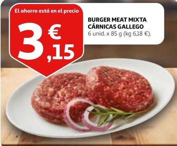 Oferta de Burger Meat Mixta Carnicas Gallego por 3,15€ en Alcampo