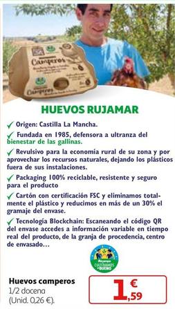 Oferta de Huevos Rujamar por 1,59€ en Alcampo