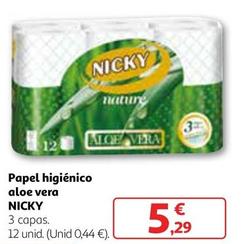 Oferta de Nicky - Papel Higiénico Aloe Vera por 5,29€ en Alcampo