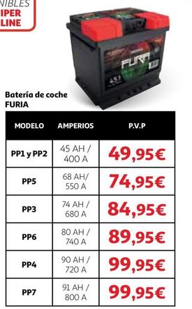 Oferta de Furia - Bateria De Coche por 49,95€ en Alcampo