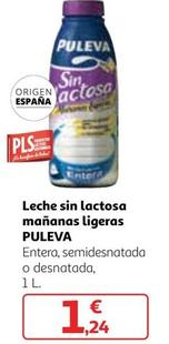Oferta de Puleva - Leche Sin Lactosa Mañanas Ligeras por 1,24€ en Alcampo