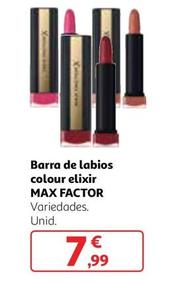 Oferta de Max Factor - Barra De Labios Colour Elixir por 7,99€ en Alcampo
