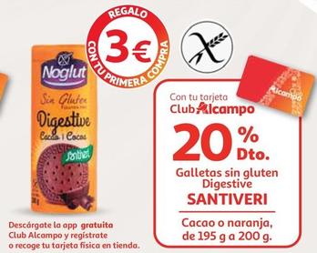 Oferta de Santiveri - Galletas Sin Gluten Digestive por 3€ en Alcampo