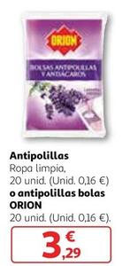 Oferta de Orion - Antipolillas O Antipolillas Bolas por 3,29€ en Alcampo