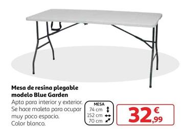 Oferta de Mesa De Resina Plegable Modelo Blue Garden por 32,99€ en Alcampo