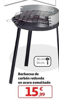 Oferta de Barbacoa De Carbón Redonda En Acero Esmaltado por 15,99€ en Alcampo