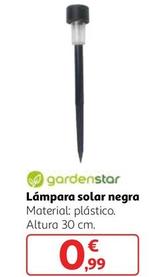 Oferta de Gardenstar - Lámpara Solar Negra por 0,99€ en Alcampo