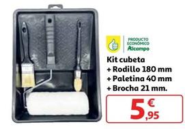 Oferta de Kit Cubeta + Rodillo + Paletina + Brocha  por 5,95€ en Alcampo