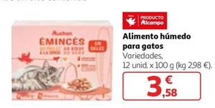 Oferta de Auchan - Alimento Húmedo Para Gatos por 3,58€ en Alcampo