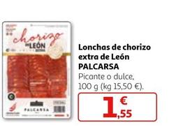 Oferta de Palcarsa - Lonchas De Chorizo Extra De León por 1,55€ en Alcampo