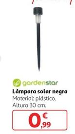 Oferta de Gardenstar Lámpara Solar Negra por 0,99€ en Alcampo