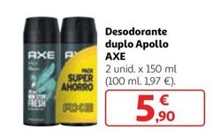 Oferta de Axe - Desodorante Duplo Apollo por 5,9€ en Alcampo
