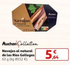 Oferta de Auchan - Navajas Al Natural De Las Rias Gallegas por 5,64€ en Alcampo
