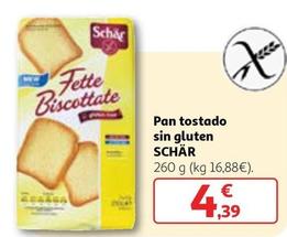 Oferta de Schär - Pan Tostado Sin Gluten por 4,39€ en Alcampo