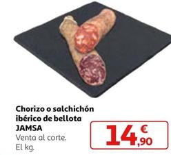 Oferta de Jamsa - Chorizo O Salchichón Ibérico De Bellota  por 14,9€ en Alcampo