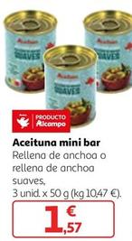Oferta de Auchan - Aceituna Mini Bar por 1,57€ en Alcampo