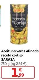 Oferta de Sarasa - Aceituna Verde Aliñada Receta Cortijo por 1,99€ en Alcampo