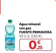 Oferta de Fuente Primavera - Agua Mineral Con Gas por 0,25€ en Alcampo