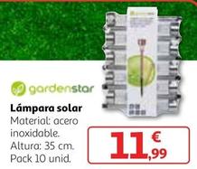 Oferta de Gardenstar - Lámpara Solar por 11,99€ en Alcampo
